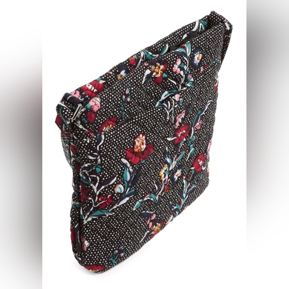 VERA BRADLEY cotton triple zipper PERENNIALS NOIR DOT hipster NWT - Picture 3 of 4